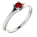 Platinum Ruby Youth Ring