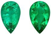 Pretty Emerald Gemstones 0.97 carats, Pear Cut, 7 x 4.4 mm, with AfricaGems Certificate