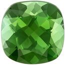 Pretty Genuine Green Tourmaline Gem in Cushion Cut, 6.1 mm in Gorgeous Medium Forest Green, 0.97 carats