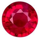Pretty Ruby Gemstone 0.48 carats, Round Cut, 4.7 mm, with AfricaGems Certificate