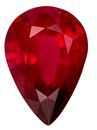 Pretty Ruby Gemstone 0.74 carats, Pear Cut, 7 x 4.8 mm, with AfricaGems Certificate