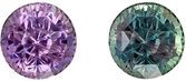 Rare GIA Certified Genuine Alexandrite Gem in Round Cut, 5.25 mm in Gorgeous Teal to Eggplant, 0.88 carats