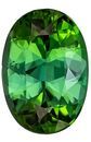Rare Stone in 4.41 carats Tourmaline Loose Gemstone in Oval Cut, Vivid Green, 12.8 x 8.3 mm