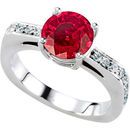Ravishing Fine Red Natural 1 carat 6mm Ruby Gemstone set in Attractive Solitaire Engagement Ring - Metal Options