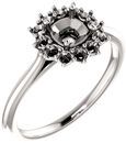 Regal Halo Style Engagment Ring for Cushion Gemstone Size 5mm to 15mm
