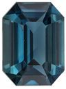 Ring Stone Blue Green Sapphire Loose Gemstone, 3 carats in Emerald Cut, 8.8 x 6.5mm, Top Colored Gem