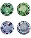 Ring Stone Color Change Alexandrite Gemstones, 0.49 carats Round Cut in 4 mm size in Very Fine Color Change Color In A Matching Pair