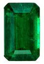 Ring Stone Green Emerald Gem, 0.34 carats Emerald Cut in 5.1 x 3.1 mm size in Very Fine Green Color With AfricaGems Certificate