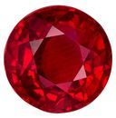 Ring Stone Red Ruby Gem, 1.46 carats Round Cut in 6.5 mm size in Magnificent Red Color With AfricaGems Certificate