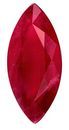 Ring Stone Red Ruby Loose Gemstone, 2.39 carats in Marquise Cut, 12.2 x 5.6mm, Striking Color