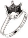 Round 6Prong Classic Solitaire Engagement Ring Mounting for 4.80mm to 10mm Center
