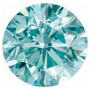 Round Aqua Blue Enhanced Diamond