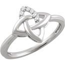 Sterling Silver .06 Carat Diamond Ring
