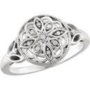 Buy Sterling Silver .06 Carat Diamond Ring Size 7