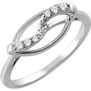Deal on Sterling Silver .08 Carat TW Diamond Ring