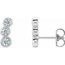 Natural Diamond Earrings in Sterling Silver 1/2 Carat Diamond Ear Climbers