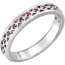 Sterling Silver Ruby Stackable Ring