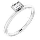 Genuine Diamond Ring in Sterling Silver 1/6 Carat Diamond Asymmetrical Stackable Ring
