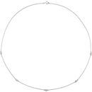 White Diamond Necklace in Sterling Silver 3/4 Carat Diamond Bezel 18