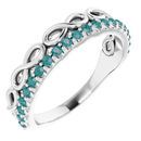 Genuine Alexandrite Ring in Sterling Silver Alexandrite Infinity-Inspired Stackable Ring