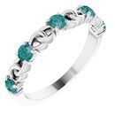 Genuine Alexandrite Ring in Sterling Silver Alexandrite Stackable Link Ring