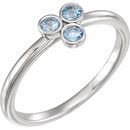 Shop Sterling Silver Aquamarine Stackable Ring