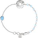 Sterling Silver Blue Chalcedony 7.5