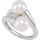 Sterling Silver Freshwater Cultured Pearl Hinged Ring