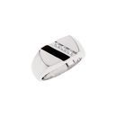 Low Price on Quality Sterling Silver Men's Onyx & 0.10 Carat TW Diamond Ring