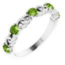 Sterling Silver Peridot Stackable Link Ring