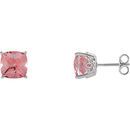 Sterling Silver Pink Passion Topaz Earrings