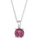 Pink Tourmaline Necklace in Sterling Silver Pink Tourmaline 16-18