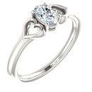 Low Price on Quality Sterling Silver Sapphire Youth Heart Ring