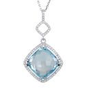 Buy Sterling Silver Sky Blue Topaz & 0.33 Carat Diamond 18