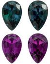 Exceptionally Rare Alexandrite Pear Shaped Gemstones Matching Pair with Gubelin Cert,, 2.43 carats, 8.2 x 5.6 x 3.7 mm - Super Gems