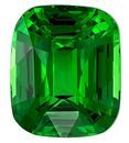 Striking Green Tsavorite Loose Gemstone, 2.98 carats in Cushion Cut, 8.7 x 7.3mm, Striking Color