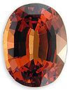 Striking Malaia Garnet Gemstone for SALE - Rich Orangish Red, Oval Cut, 5.21 carats
