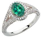 Low Price on Oval Cut Genuine Alexandrite of .85ct GEM Mounted in Custom Made White Gold Diamond Ring