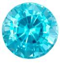 Stunning Blue Zircon Gemstone, 1.79 carats, Round Cut, 6.5 mm Size, AfricaGems Certified