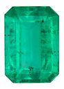 Stunning Emerald Gemstone, 0.68 Carats, Emerald Shape, 7 x 5mm, Stunning Vivid Green Color