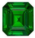Stunning Green Tsavorite Gem, 1.2 carats Emerald Cut in 6.2 x 5.7 mm size in Stunning Green Color With AfricaGems Certificate