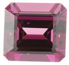 Stunning Pinkish Red Raspberry Rhodolite Garnet Gemstone, Emerald Cut, 9.18 carats