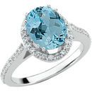 Low Price on Real Aquamarine Jewelry with 3ct 10x8mm GEM Aquamarine Stone Mounted in 14 KT White Gold Ring on SALE