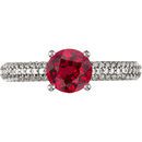 Low Price on Round Solitaire Vivid 1 carat 6mm GEM Red Ruby Gemstone in Diamond Engagment Ring