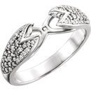 Stylish Chunky Pave Diamond Preset Shank in 14kt White Gold  1/4ctw Diamond Accents