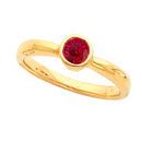 Stylish Low Price on Gold Bezel Set with True GEM Grade .45ct Natural Low Price on Red Ruby Gemstone Fashion Ring