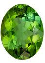 Super Fine Gem 4.01 carats Tourmaline Loose Genuine Gemstone in Oval Cut, Medium Green, 11.9 x 9.2 mm