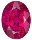 Faceted Red Tourmaline Gemstone, Oval Cut, 1.28 carats, 8.2 x 6.1 mm , AfricaGems Certified - A Deal