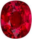 Super GRS Certified Ruby Genuine Gemstone, Cushion Cut, Open Rich Red, 7.25 x 5.96 x 4.04 mm, 1.55 carats