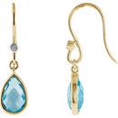 Shop Swiss Blue Topaz & Diamond Earrings